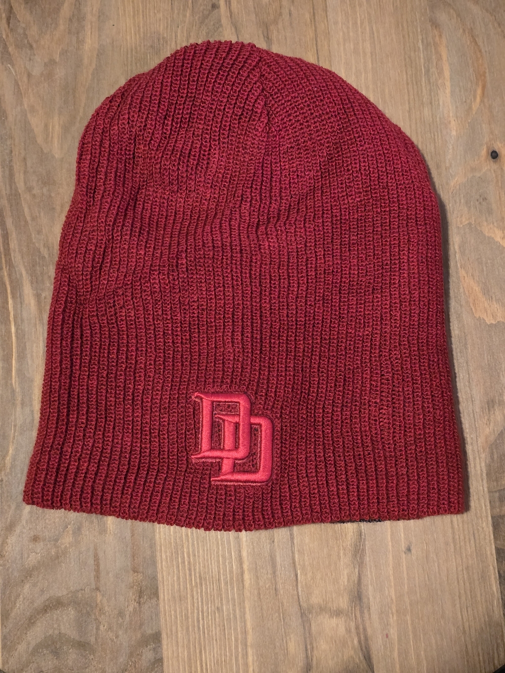 Marvel Daredevil Punisher Reversible Beanie Red Gray Skull OSFM